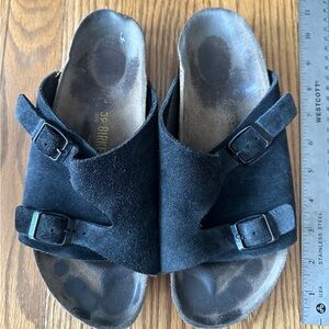 Birkenstock Zurich EU Size 39 Black Suede - Made in Germany